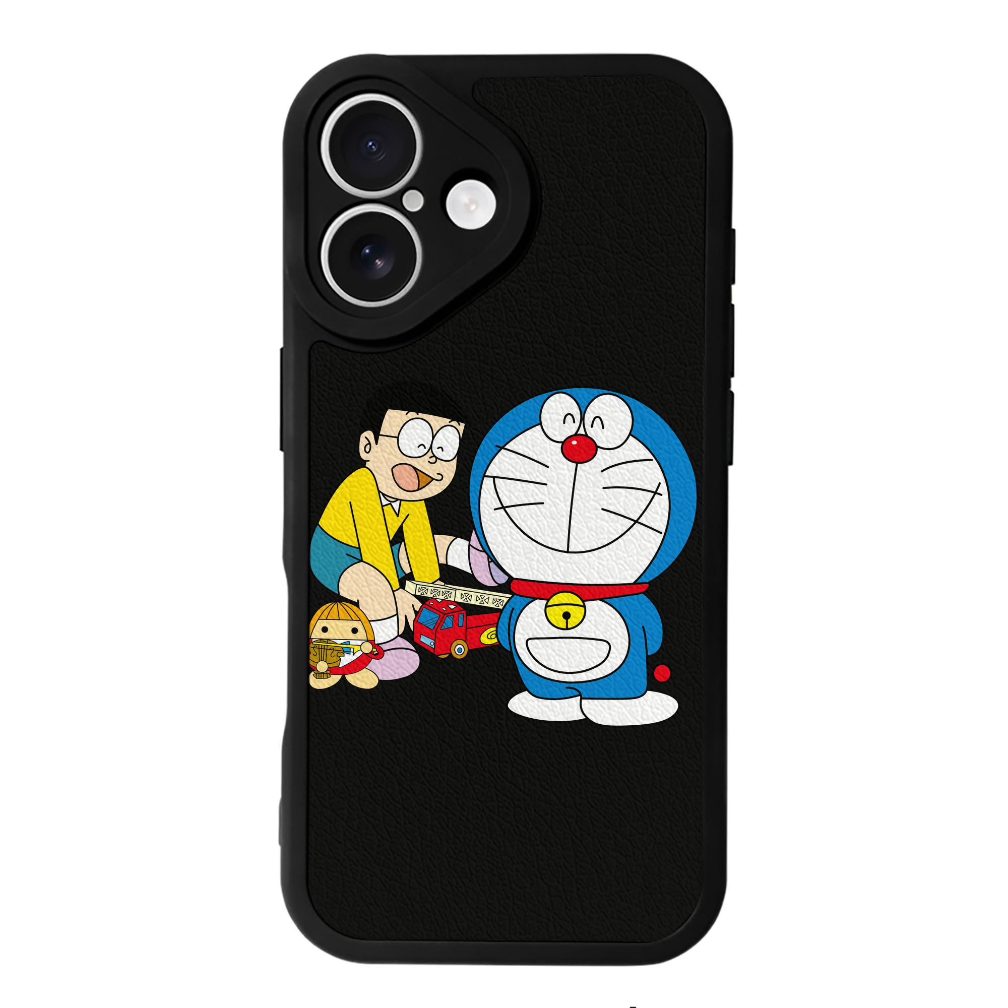 （画像用） ドラえもん Doraemon 【iPhone 16シリーズ対応】シリコンスマホケース（レザー調） 材質：シリコン
